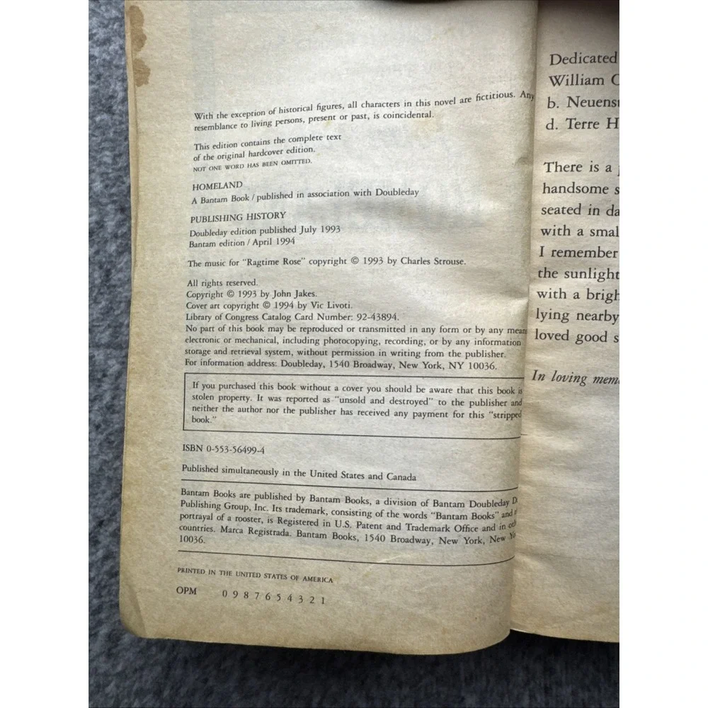Homeland by John Jakes (1994, Mass Market)